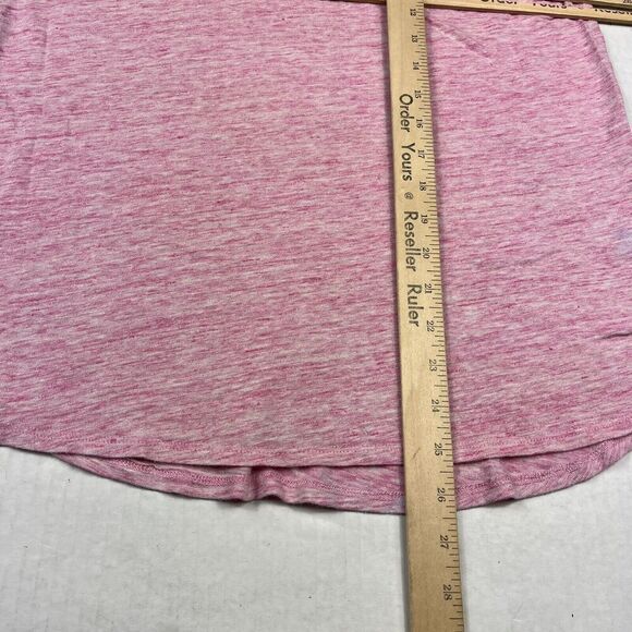 J.McLaughlin Pink Slub Linen Blend V-Neck Tee Small Soft Lightweight Casual Top - Picture 6 of 10